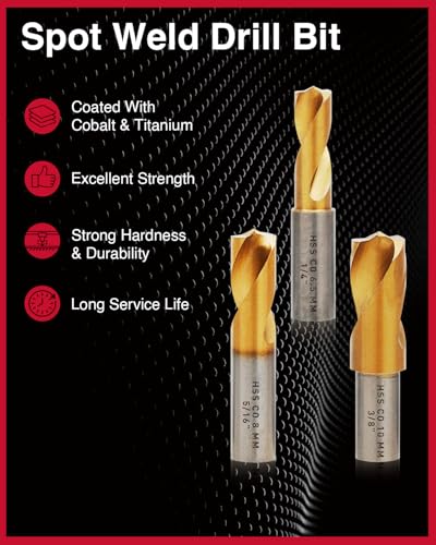18 PCS Titanium Coated Spot Weld Cutter Set