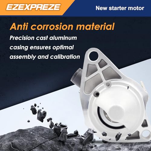 Image of Ezexpreze 17958N Starter Compatible with Honda Civic 2006 2007 2008 2009 2010 2011 1.8L, 12V 1.2KW 9-Teeth Clockwise, OE#, 31200-RNA-A51,SM71001,41054130