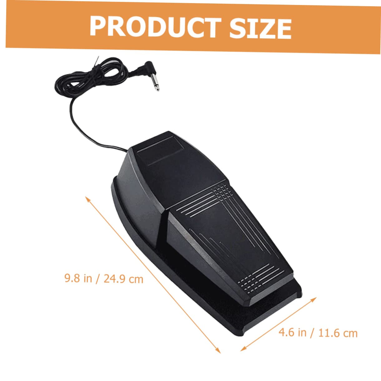 Pedale Sustain per Pianoforte Nero in Gomma Abs Portatile | Effetto di Mantenimento del Suono, Struttura Robusta e Resistente All’usura, Accessorio Pratico