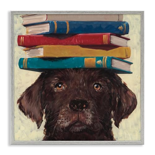Poster encadré Studious Abby Dog pour créer un coin lecture cosy et design