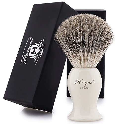 Haryali-London-Shaving-Brush-Super-Badger-Shaving-Brush-Shaving-Cream-Brush-for-Smooth-and-Soft-Traditional-Shaving-Black-Color-Perfect-with-Any-Shaving-Cream-or-Shaving-Soap