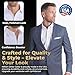 Million Dollar Collar Placket Stays - Slick Collar for Men & Women Dress Shirts with Universal Compatibility, Keeps Firm & Crisp, Made from Proprietary Material 5-Pack White