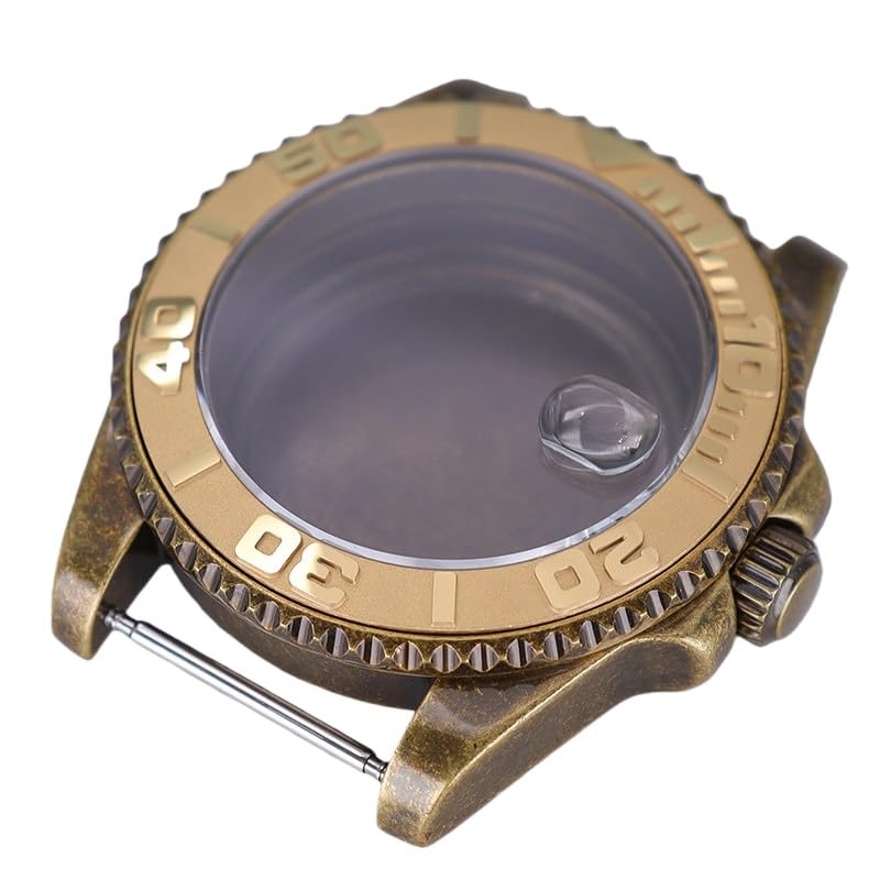 40mm Edelstahl Uhrengehäuse mit Geprägte Lünetten Einlage, Passend für Miyota 8215 Werk 28,5mm Zifferblatt, Uhren Modifizierung Kit für Rolex Yacht-Master