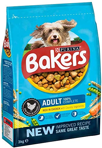 Bakers 2 x Adult Dog Food Chicken and Vegetables, 3kg