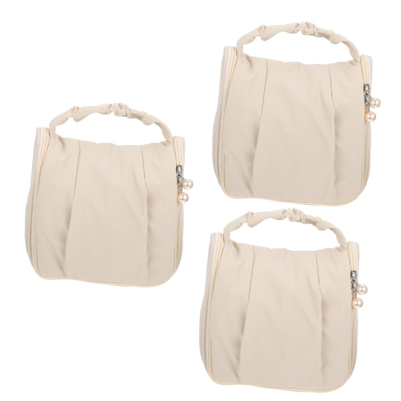 Beaupretty 3piezas Bolsa De Maquillaje Grande Gancho Neceser Colgante para Cosméticos y Artículos De Aseo Almacenamiento Práctico y Resistente
