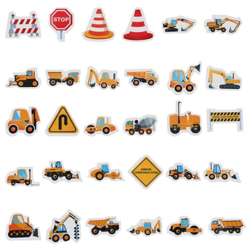 64 unidades de excavadora para coche, decoración para tartas, decoración para tartas, granja, tractor, vehículo de construcción, cupcake, camión de sillín, decoración para vehículos de construcción