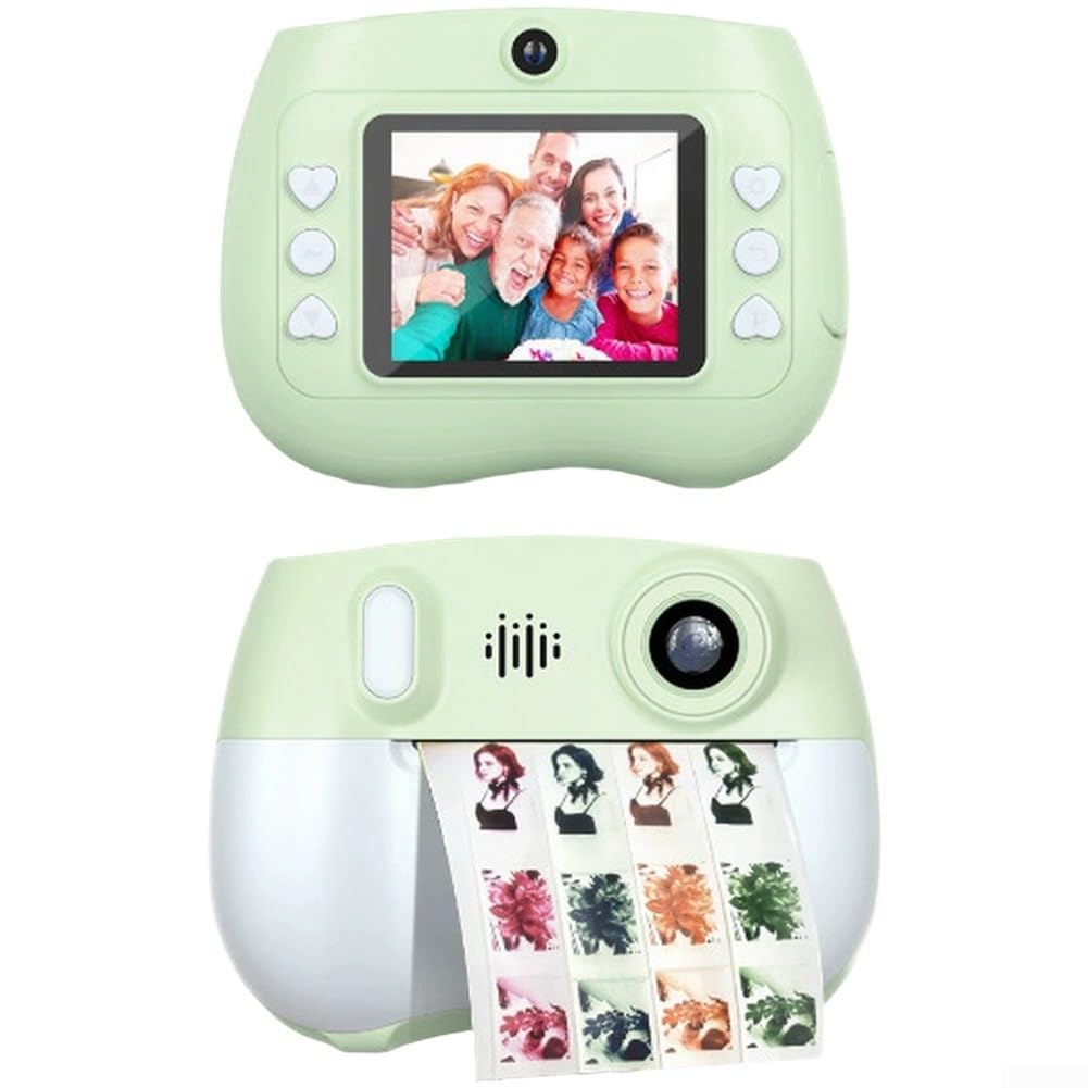 Fotocamera per bambini a doppia lente con schermo da 2,4 pollici (verde)