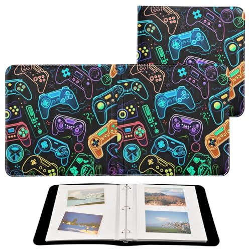 Álbum de Fotos Autoadhesivo con Cubierta de Poliuretano, 20 Páginas, para Fotos de 2x3, 4x6, 5x7 y 6x8 Pulgadas, Ideal para Scrapbooking y Regalos