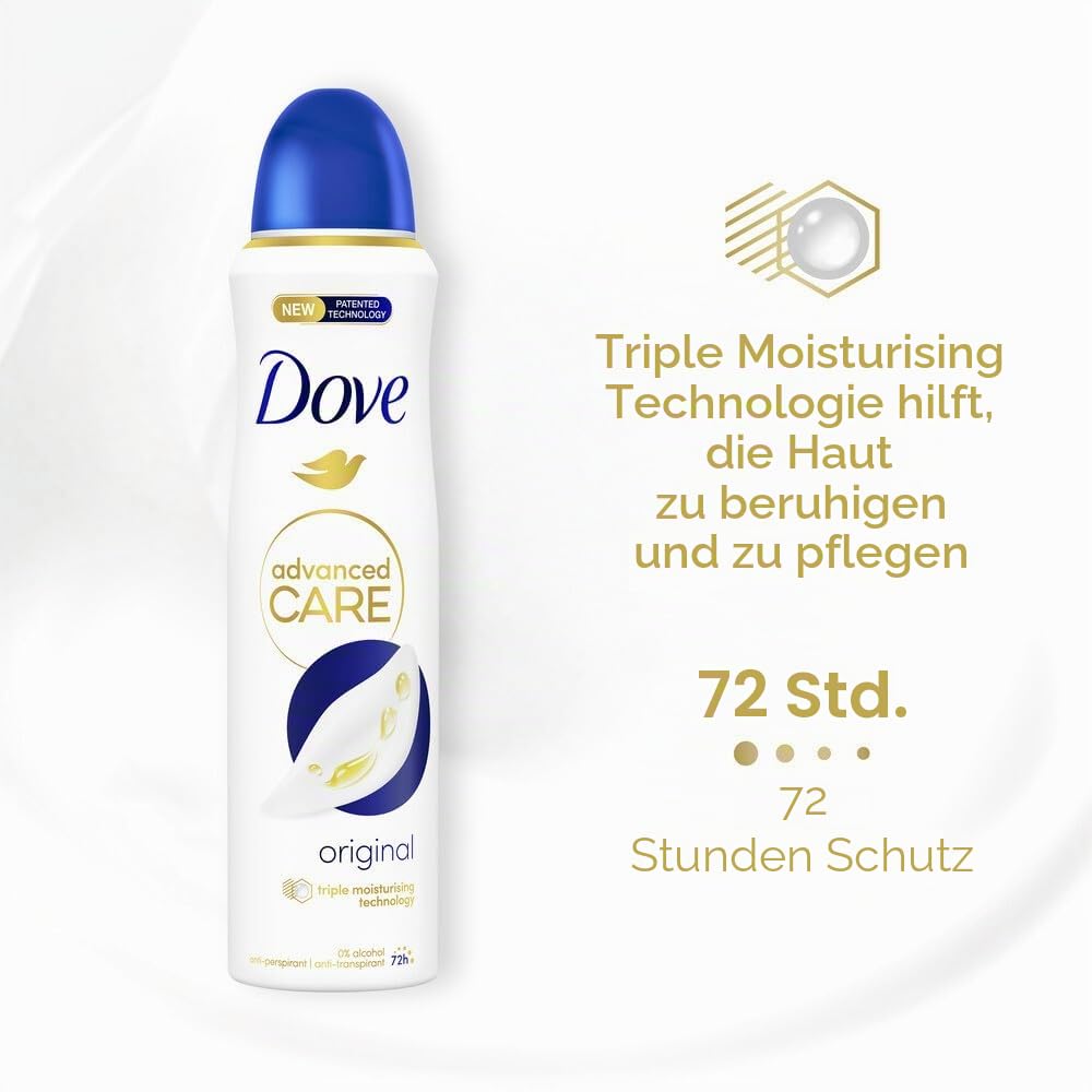 Dove Advanced Care Deodorant Original Schutz 72 Stunden Spray 150 ml