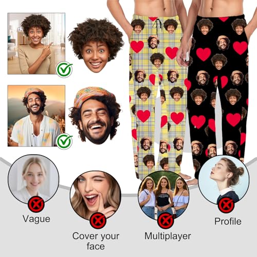 Custom Pajama Pants with Photo Face, Personalized Funny PJ Bottoms, Custom Sleepwear Gifts for Men Women2