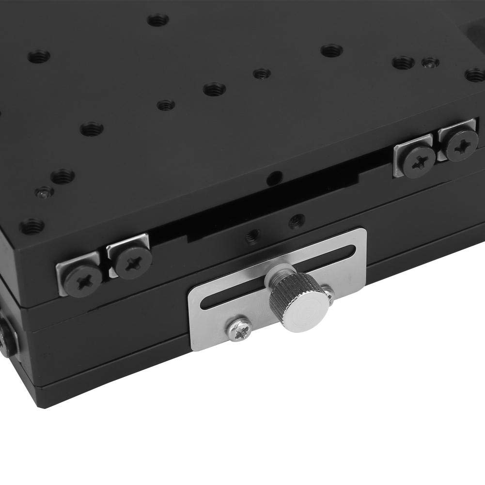 Manueller XY-2-Achsen-Lineartisch, 100 x 100 x 40 mm hochgenaue Kreuzrollen-Linearbewegung Manueller Bühnen-Schiebetisch SEMY100‑AS XY Linear Stages für die Positionierung mechanischer Geräte usw