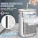 Portable Air Conditioners w/Remote, 5400mAh Built-in Battery, Mini Air Conditioner, 1.2L Water Tank & Ice Box, Auto-off Timer, Evaporative Air Cooler With 3Speeds, Desktop Fan For HomeOutdoors