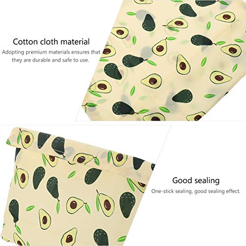Angoily 1pc Beeswax Storage Bag Airtight Bread Container Pocket Organizer Pouch Beeswax Covers Make up Bag Organizer Cheese Container Snack Fruit Cotton Cloth Candy - Image 2