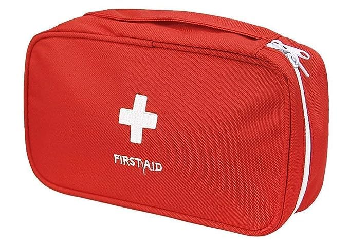 Multifunctional Oxford Fabric Empty First Aid Travel Medicine Bag, Medical Supplies Organiser Bag, Portable Kit Ideal for Travelling, Car, Home, Camping, Office, Hiking, Outdoor (Red)-image-33