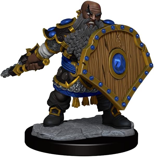 WizKids D&D Frameworks: Dwarf Fighter Male - Unpainted and Unassembled