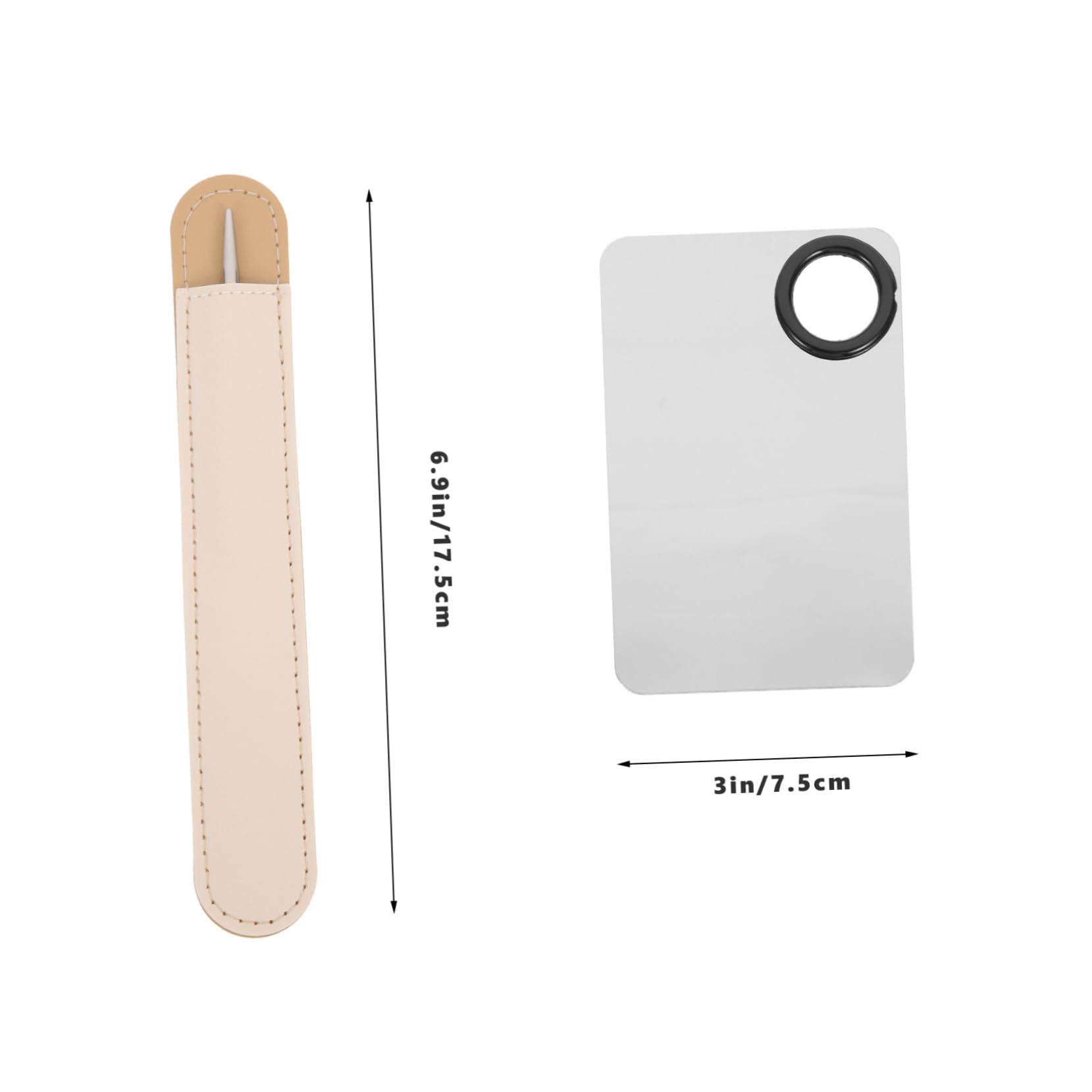 OHPHCALL 1 Set Palette Stick Makeup Lip Gloss Makeup Plate with Spatula Foundation Spatula with Spatula Tool Makeup Tool for Mixing Paint Scraper Skincare Nail Art Tool Stainless Steel