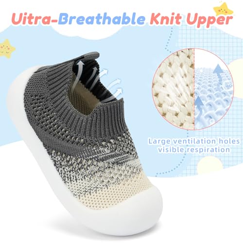 Baby Shoes & Socks - Non-Slip Soft Sole Slippers for Boys & Girls - Breathable Mesh Infant Sneakers3