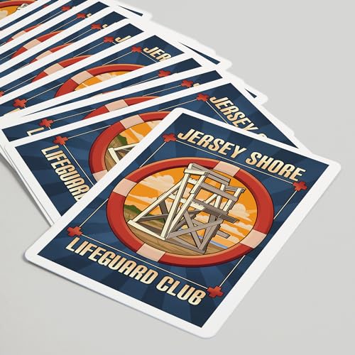 Lantern Press Naipes Poker Jersey Shore Lifeguard Club miniatura 5