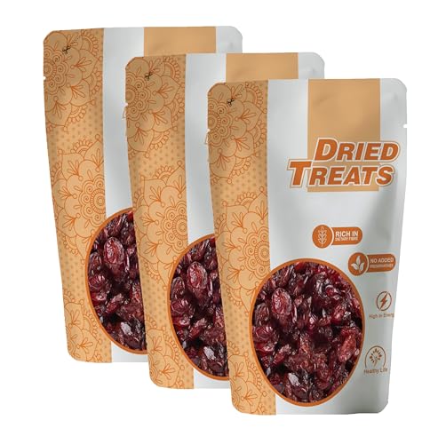 Image of Dried Treats Dried Cranberries Slices 750 Grams (250g X 3) - Craneberries Dry Fruit | Sweet and Juicy Superfruit Packed with Antioxidants & Vitamins | Perfect for Smoothies, Trail Mix, Baking & Kid-Friendly Snacking | Jumbo Craneberry Best for Vegan-Friendly | No Added Sugar Healthy Berries