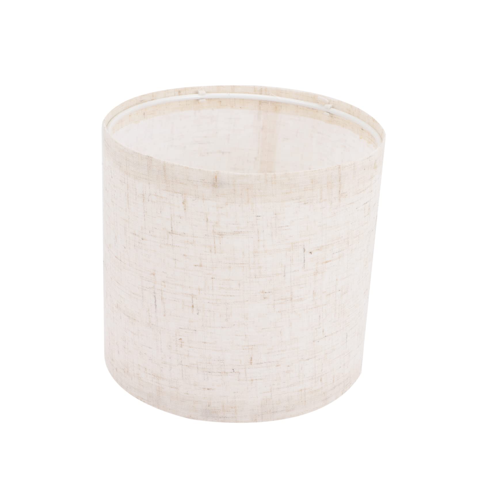 WOONEKY Contemporary Neutral Fabric Drum Lamp Shade for Chandelier and Table Lamp, Foldable Design with Iron Frame, Assembly Required, Simple and Elegant Style for Home Lighting