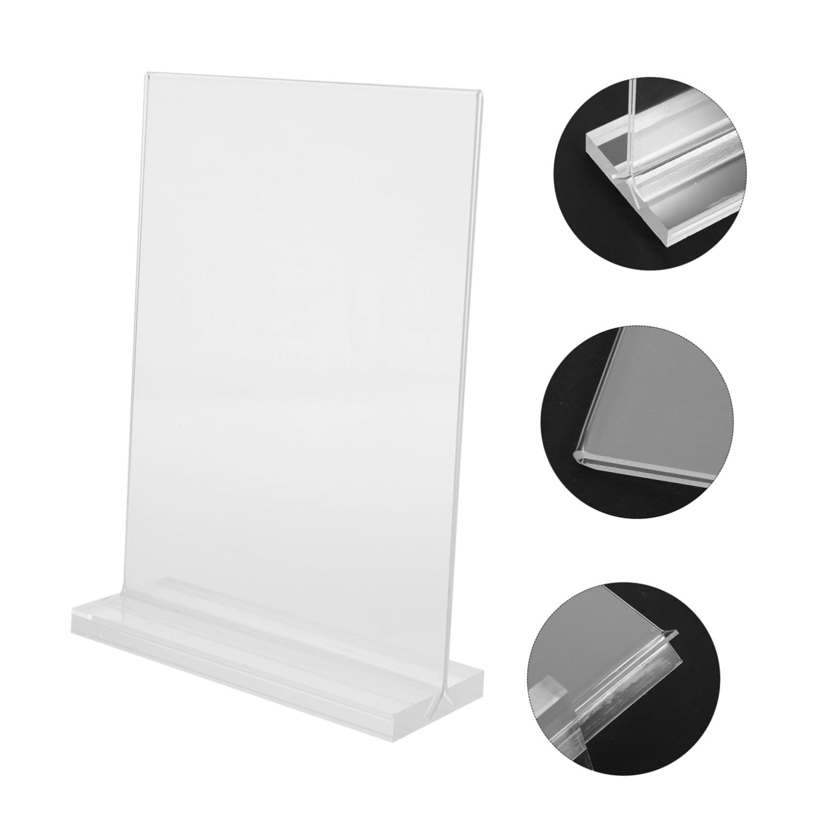 Soporte de Letrero Transparente de Acrílico Doble Cara 6 Uds | 17, 8 X 12, 8cm, Alta Transparencia y Fácil Limpieza, para Bodas y Hoteles