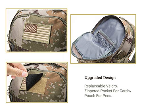 Diamond Candy Waterproof Hiking Backpack For Men And Women, Lightweight Day Pack For Travel Camping, Camo, 40L #TOP3