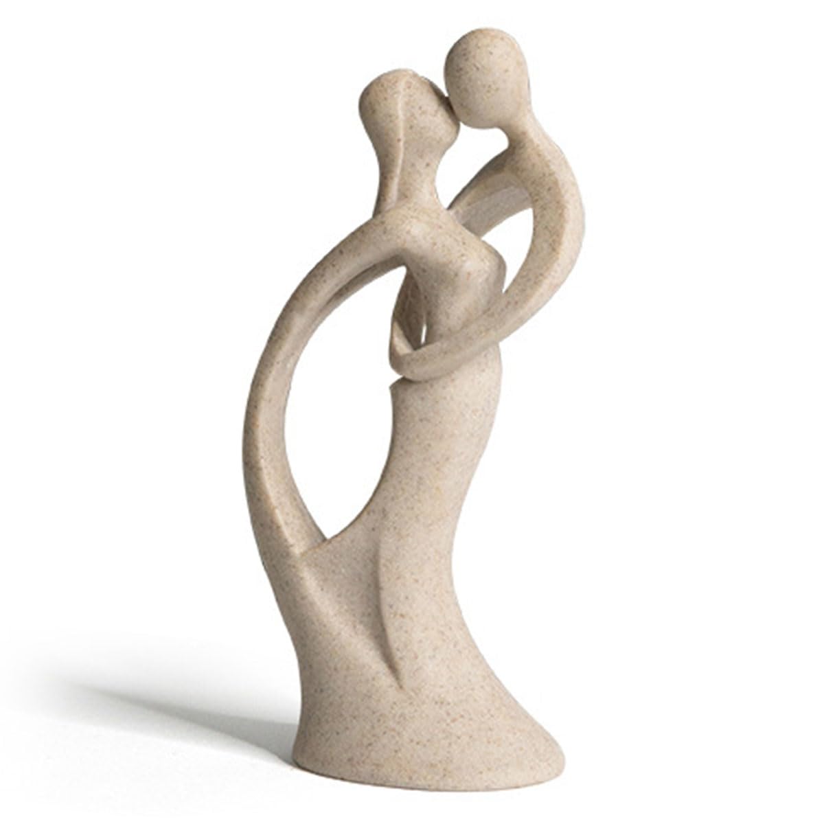 PIGPIGFLY Estatua de Pareja,Centro de Mesa Decorativo Salon,Escultura Abstracta, Decoración de Estantería,Figuras Decorativas,Decoracion Hogar,Decoracion Mesa Comedor（Arenisca）
