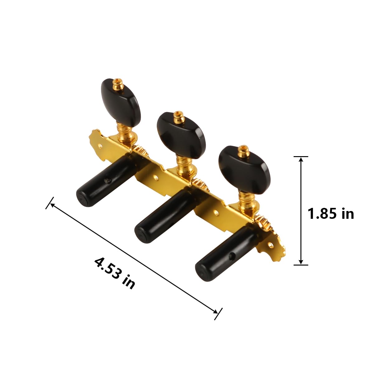 Clavijeros de Guitarra, Juego de 3 + 3 Clavijas de afinación, Clavijas de afinación para Guitarra clásica, Clavijas de afinación, afinador para Guitarra clásica, botón Negro