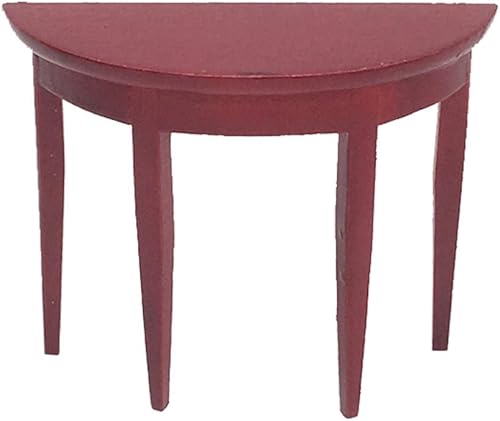 Mesa auxiliar de madera en miniatura Mesa de té para casa de muñecas Mesa media redonda Modelo 1 12 Escala Accesorios en miniatura para muebles de