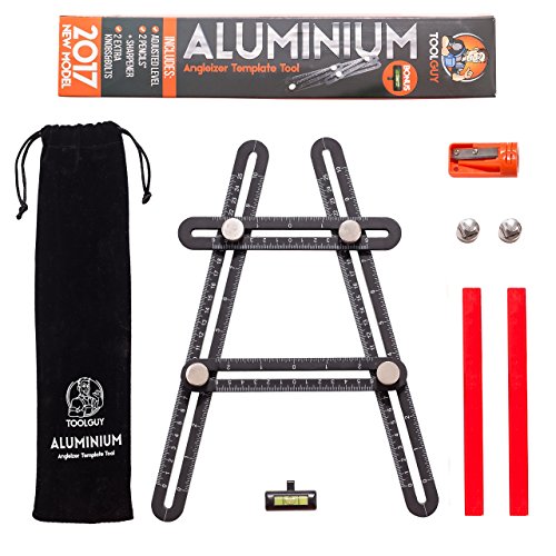 ToolGuy Angleizer Template Tool 100% Aluminum Upgraded with Customized Leveler, Metal Bolts and Knobs, Best For Builders, Handyman'S and Diy Ers