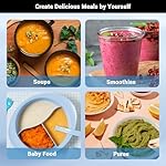 Immersion Blender RPM 16000±10% Hand Blender,15 Speed and Turbo Mode Hand Mixer, 3-in-1 Heavy Duty Copper Motor Stainless Steel Smart Stick with Egg Beaters and Chopper - Image 5