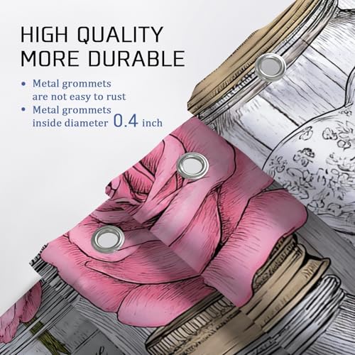 Rideau de douche extra large fleuri pour une salle de bain romantique - 5