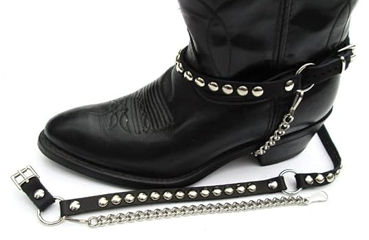 Amazon.com: Dangerous Threads Biker Boots Boot Chains Black