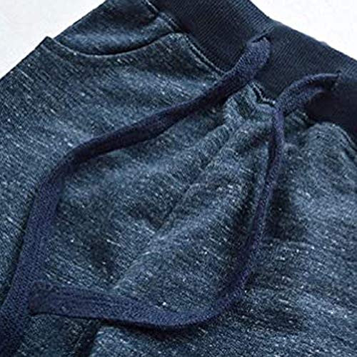 Cartoon Print Sweatpants for Kids Boys Drawstring Elastic Waist Pants Casual Pants with (Dark Blue, 18-24 Months)2