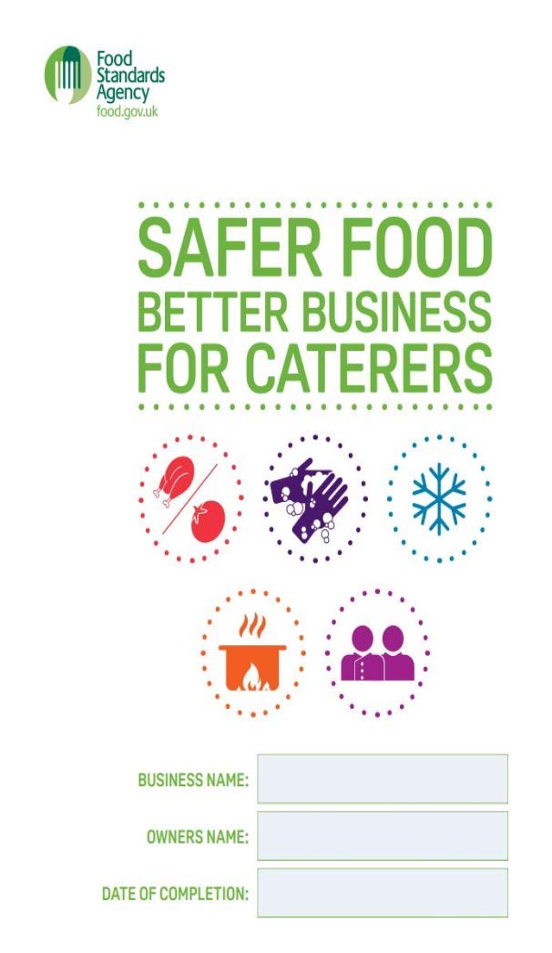 Food Safety Book with 13 Month Diary, 2 x Laminated Allergen Posters (A4) and 2 x Allergen Content Sheets - Safer Food Better Business for Caterers