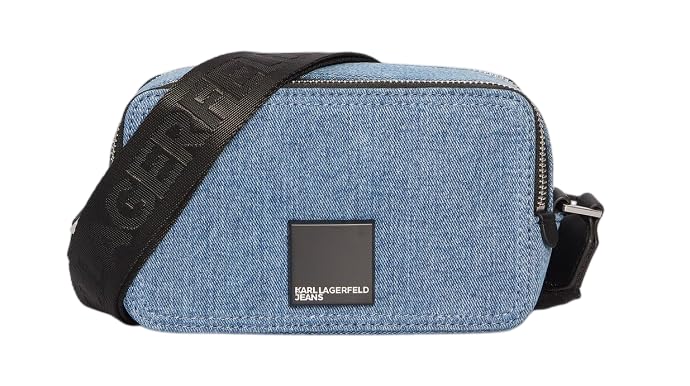 KARL LAGERFELD JEANS, Damen, Box Logo Camera Bag Denim, Blau, One size