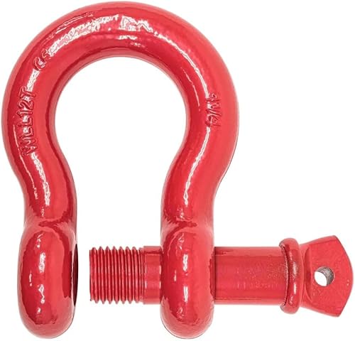 Miniatura 10 de Mytee Products Grillete de anclaje de acero al carbono forjado de 1-18 pulgadas con pasador de tornillo de aleación WLL 9.5 toneladas (19,000