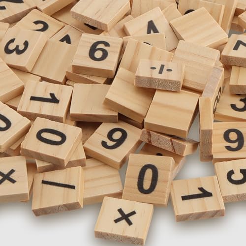 1200 piezas mini fichas numéricas de madera pequeña miniatura 6