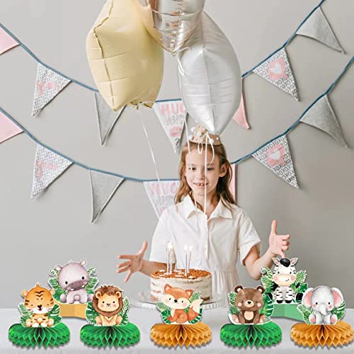 10 Pcs Baby Jungle Animals Honeycomb Centerpieces 3D Table Decorations For Safari Baby Shower Decoration For Boy Safari Jungle Birthday Party Decorations For Kids Jungle Animals Baby Shower Decorations #TOP6