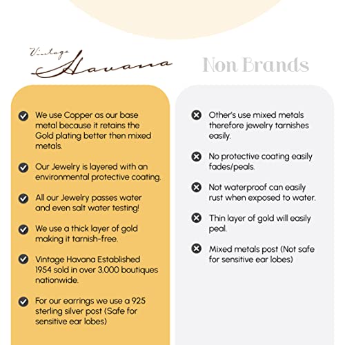 Pave CZ Butterfly Earrings For Women By Vintage Havana 18K Gold Plated Drop/Dangle Cubic Zirconia Earrings Made With Sterling Silver Post4