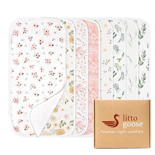 littogoose Premium 8-Pack Waterproof Baby Burp Cloths, Extra Large 13'X26' Soft Absorbent Burping Clothes for Newborns and Infants, Baby Shower Boys...