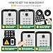 HUANLANG Lock Box for Keys with Code, Waterproof Key Boxs Wall Mount 12-Digit Keypad Locks Box for House Key, Realtors, Garage Spare Keys