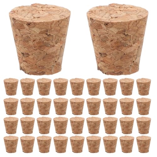 Amosfun 50 Bouchons en LièGe Coniques ÉTanches pour Bouteilles De Vin Et BièRes 0.71 Pouce HerméTiques pour Bocaux D'Apothicaire Et Projets DIY CréAtifs