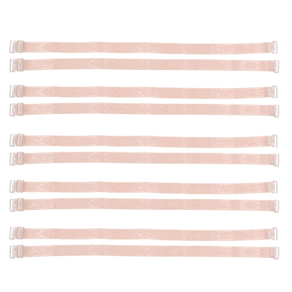 snappsy 5 Pairs Womens Elastic Adjustable Shoulder Bra Strap Replacement Skin Color-picture-13