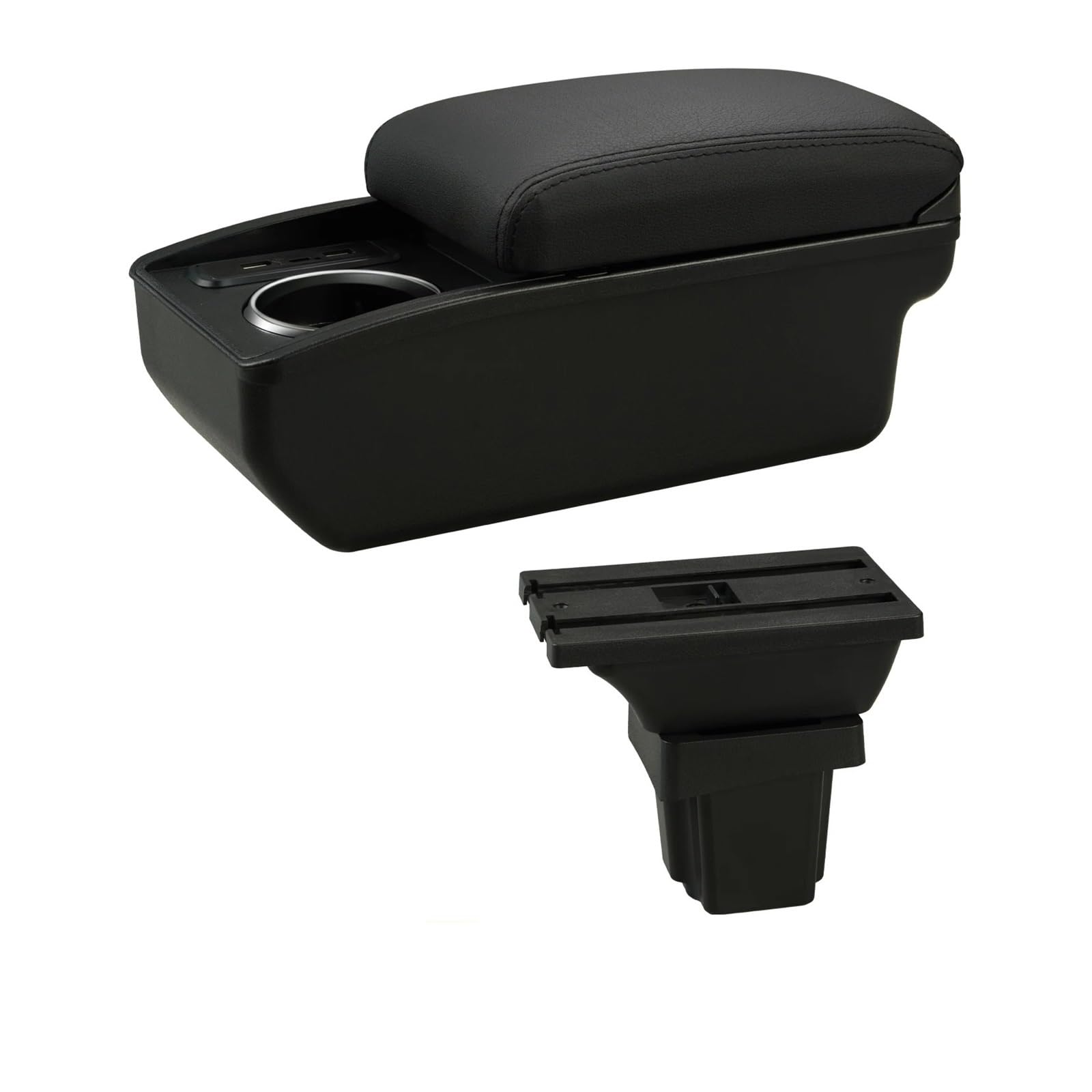 Umdjju C2 Black Line 6Usb For Chevrolet For Trax For Tracker 2015-2018 Armrest Box Car Arm Storage Accessories Car Centre Console Armrest Box(C2 Black Line 6Usb)
