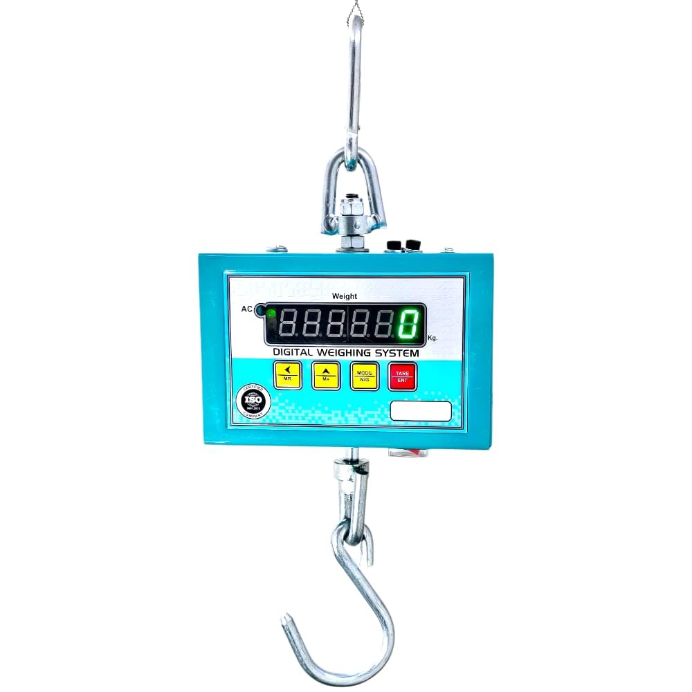 GROK ENTERPRISES Star-Tech Digital Hanging Weighing Scale, 150kg Capacity, LED Display, Rechargeable Lithium Battery, Heavy Duty Iron Body, Tare Function, Blue-image-18