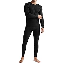 Men's Thermal Underwear Set, Microfiber Soft Fleece Lined Long Johns, Winter Warm Base Layer Top &amp; Bottom