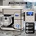 6-IN-1 Stand Mixer, LCD Display Kitchen Electric Mixer, 6.5QT Stainless Steel Bowl, Multi-Function Kitchen Blender With Dough Hook, Whisk, Beater, Meat Grinder, Splash Guard
