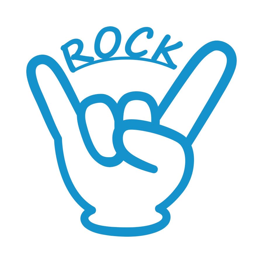 Amazon.co.jp: ROCK ロック ハンドサイン 指マーク シール ステッカー