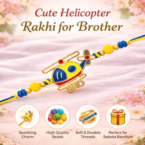 Image of Riddhika Ventures Premium Multicolour Meenakari Stylish Kids Rakhi Gifts for Brother, Sister with Roli Chawal and Greeting Card